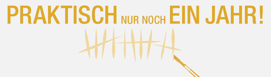 Praktisch nur noch ein Jahr! Header